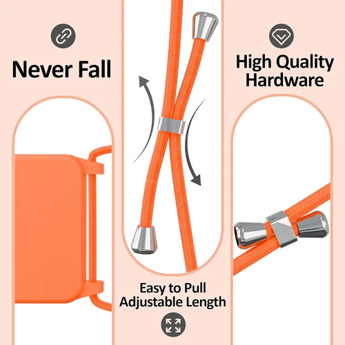 Miniatura 3 de Funda de correa cruzada con cordón para iPhone 13 Mini, cuello cruzado, soporte ajustable extraíble, protección contra caídas a prueba de golpes