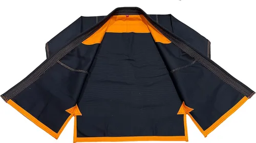 Miniatura 5 de Bjj Gi Con Puntada Naranja Bjj Gi Jiu Jitsu Kimonos Gi 100% Algodón Perl Tejido 450GSM