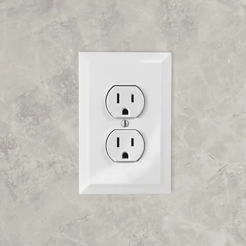 Miniatura 2 de Questech Cubiertas de tomacorrientes, placas de pared dúplex individuales, placas de interruptor de 1 banda, tamaño estándar, cubiertas de toma