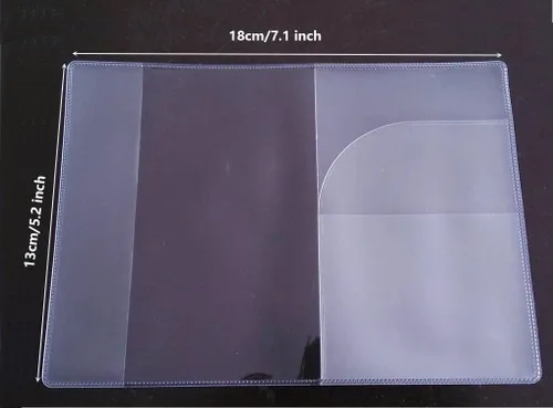 Miniatura 2 de Protector de pasaporte de plástico (paquete de 5) (transparente transparente), Transparente (Transparent Clear), Transparente