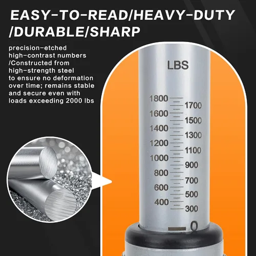 Miniatura 6 de Báscula de peso para lengua de remolque de RV, capacidad máxima de 1800 libras, báscula de peso de enganche resistente, báscula de distribución