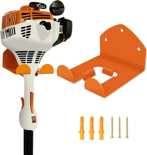 Flexi Rods Organizador de garaje para colgar en la pared, estante de herramientas de jardín para recortadora de césped, cortasetos, herramientas de