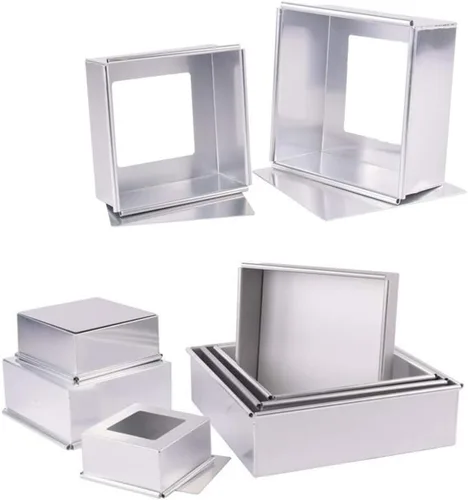 Miniatura 4 de Molde cuadrado de aluminio anodizado para tarta de queso, molde para hornear con parte inferior extraíble, 9 x 9 x 3 pulgadas