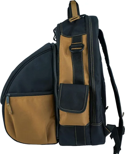 Miniatura 2 de MELOTOUGH Mochila de soldadura para herramientas y casco, paquete de equipo extremo con soporte para casco de gran capacidad, bolsa de Mochila