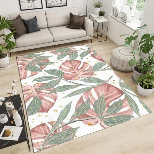 Miniatura 9 de Alfombra de área de flores simples moradas, alfombra abstracta degradada para interiores, decoración de sala de estar, cálida, suave, duradera