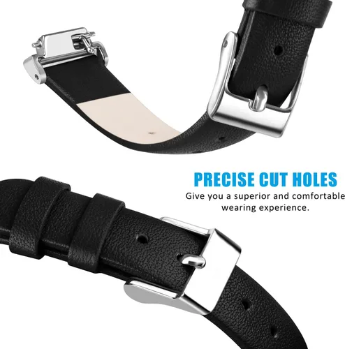 Miniatura 3 de Tobfit Correa de cuero para Inspire 2 bandas para mujer, correas de repuesto de cuero suave y delgado para Inspire HR/Inspire/Ace 2 Fitness Tracker