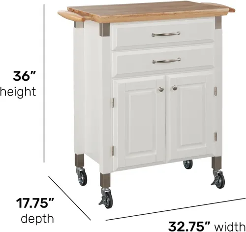 Miniatura 4 de Carrito para preparar y servir Dolly Madison, Madera Noble, Blanco Blanco hueso