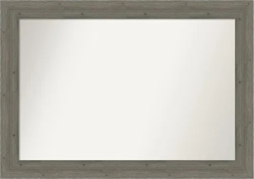 Miniatura 40 de Amanti Art Espejo de baño gris para sobre el fregadero, 27 x 27 pulgadas, espejo de tocador cuadrado gris, marco de madera rústica de campo medio