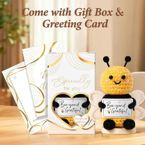 Miniatura 4 de Regalos de agradecimiento para mujeres, apoyo emocional de ganchillo, regalos administrativos para el día profesional, cesta de Pascua, regalo