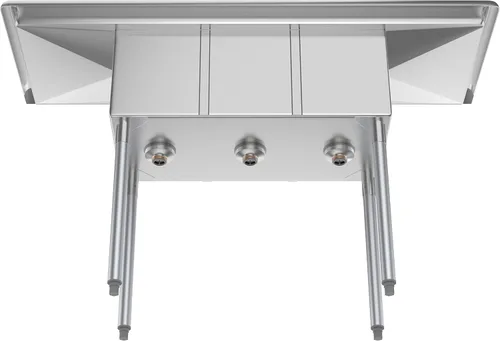 Miniatura 8 de KoolMore - SC101410-12B3 Fregadero de cocina comercial de acero inoxidable NSF de 3 compartimentos con escurraderos derecho e izquierdo