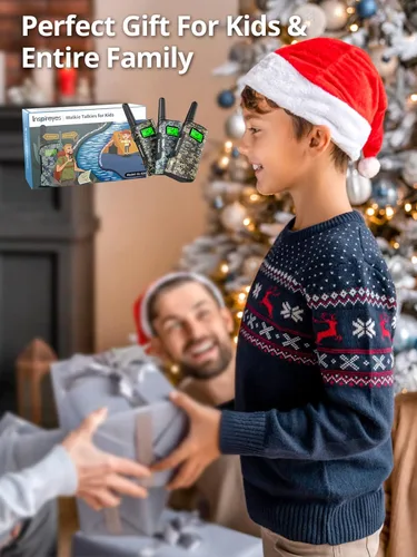 Miniatura 7 de Inspireyes Walkie Talkies para niños recargables, juguetes para niños y niñas de 3 a 12 años, paquete de 2 radios bidireccionales de largo alcance