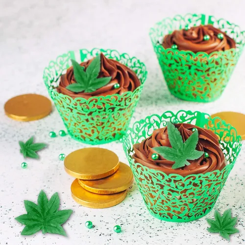 Miniatura 6 de Patelai Molde de silicona para pastel de hojas de malas hierbas, 2 piezas, para decoración de pasteles, galletas de arcilla polimérica, galletas