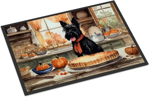 Miniatura 20 de Caroline's Treasures DAC1720MAT Affenpinscher - Tapete de otoño para cocina, con calabazas, 18 x 27 pulgadas, tapete para puerta delantera