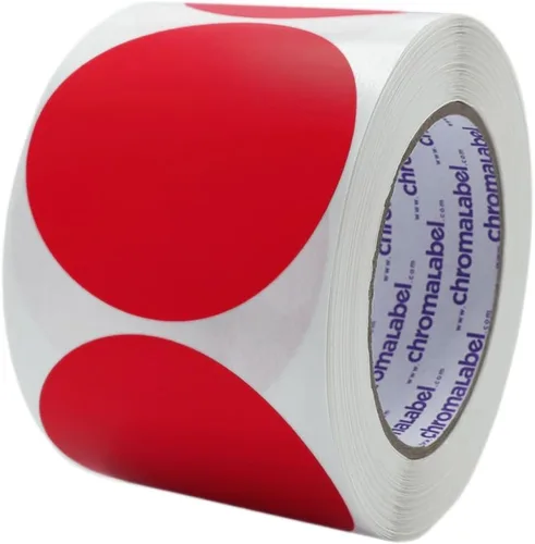 Miniatura 8 de ChromaLabel Etiquetas adhesivas circulares de 3 pulgadas, etiquetas adhesivas redondas de alta visibilidad, puntos adhesivos extraíbles, 500