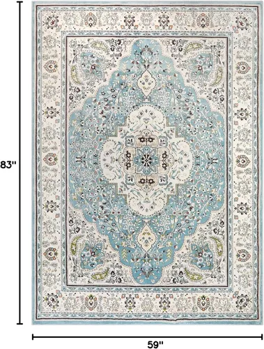 Miniatura 182 de Lahome Alfombra Bohemia Tribal Lavable de 3 x 5, Alfombras Antideslizantes para Entrada, Dormitorio, Sala de Estar, Vintage, Ultra Suave, No