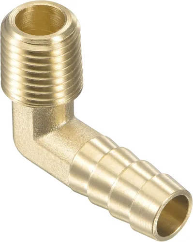 Miniatura 13 de M METERXITY Accesorios de púas de manguera de latón - Codo de 90 grados Conector de tubo de latón de 1/4 de pulgada Aplicar al gas de agua