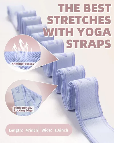 Miniatura 3 de YOTTOY Correa de Yoga y Bandas de Resistencia - Bandas Elásticas de Ejercicio para Mujeres con 10 Bucles - Perfectas para Estiramientos y Terapia