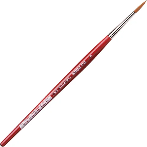 Miniatura 322 de da Vinci Watercolor Series 5580 CosmoTop Spin Pincel de Pintura, Redondo Sintético con Mango Rojo
