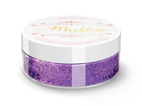 Miniatura 132 de MARBLERS Polvo de mica natural grueso [perla azul acero] 0.11 onzas (0.11 oz) altamente pigmentado no tóxico, vegano, libre de crueldad animal