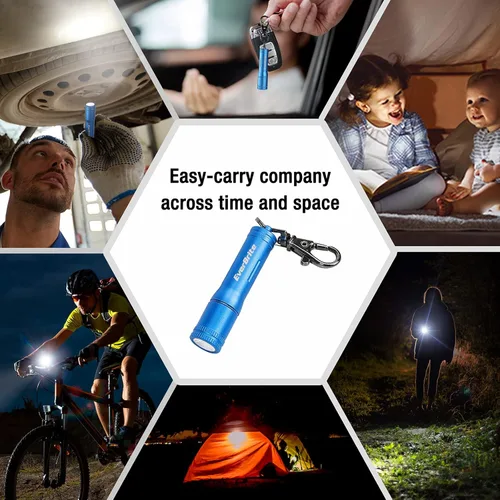 Miniatura 6 de EverBrite Llavero con linterna LED mini brillante, llavero portátil, antorcha de bolsillo para EDC, regalos de fiesta, lectura nocturna, camping