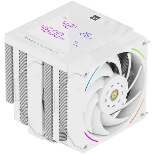 Miniatura 9 de Thermalright Phantom Spirit 120 Digital EVO Enfriador de aire para CPU, 7 tubos de calor, ventiladores PWM duales de 120 mm, cubierta superior