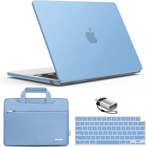 IBENZER Compatible con estuche para MacBook Air de 13 pulgadas 2025 2024 2023 2022 M4 A3240 M3 A3113 M2 A2681, estuche rígido y funda con protector