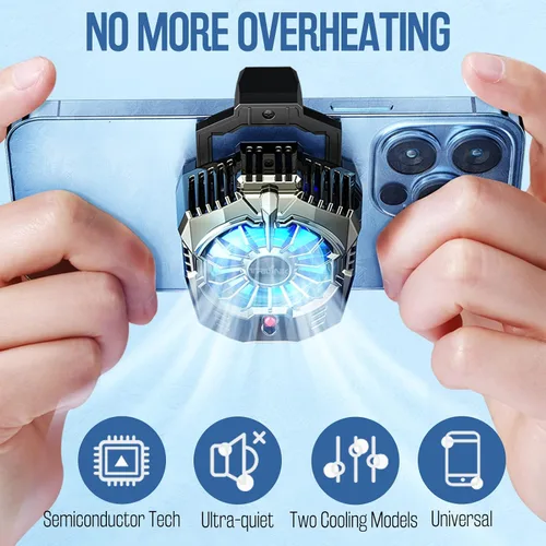 Miniatura 2 de TRILINK Enfriador de teléfono para juegos, ventilador de refrigeración universal para teléfono con dos modos de enfriamiento, funda de radiador