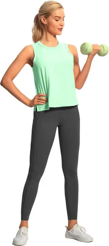 Miniatura 6 de Hiverlay Workout Tank Tops for Women Sleeveless Athletic Cropped Tank Top Sports Gym Muscle Running Shirts