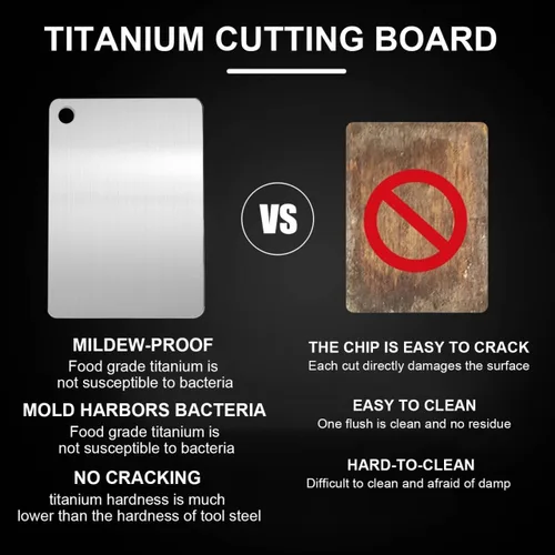 Miniatura 6 de Tabla de cortar de titanio Katuchef, 2026 Nueva 100% Pura Tabla de cortar de titanio para cocina, Titan Cut Pro No tóxico Tablas de cortar duraderas