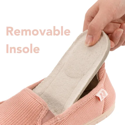 Miniatura 3 de RockDove Pantuflas con capucha de dos tonos para mujer con plantilla extraíble
