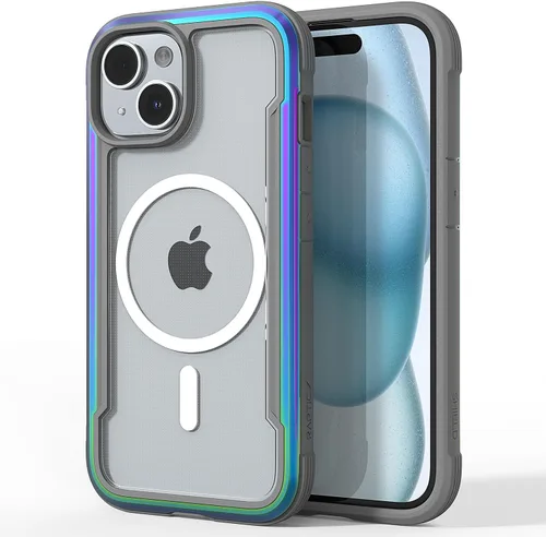 Miniatura 21 de RAPTIC Funda magnética Air para iPhone 15, funda protectora transparente a prueba de golpes, grado militar probada para caídas de 10 pies, funda
