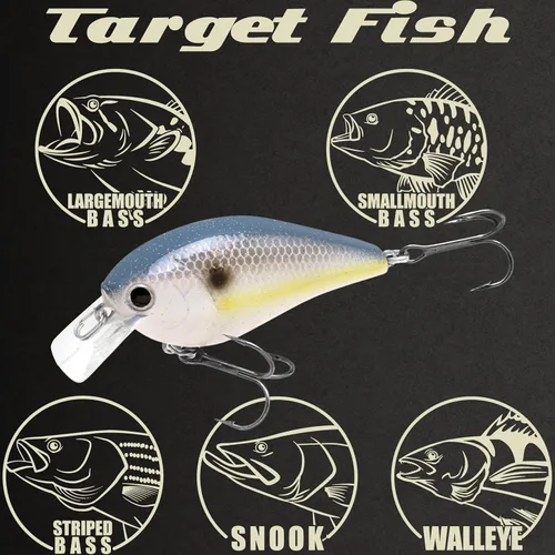 Miniatura 5 de LUCKY CRAFT LC 1.5 Silent Squarebill Crankbait Fishing Lure, 2-3/8", Bass Fishing Lures for Freshwater, Hard Crankbait with Treble Fishing Hooks