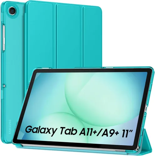 Miniatura 15 de MoKo Funda para Galaxy Tab A9+/A9 Plus de 11 pulgadas 2023, Funda Protectora Inteligente Delgada con Soporte y Carcasa Trasera Translúcida de PC