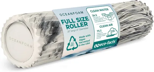 Miniatura 37 de Oceanfoam Tidal Roller - Azul Marino Oscuro - Rodillo de espuma para masaje muscular para dolor de espalda y estiramiento - Textura de onda ancha