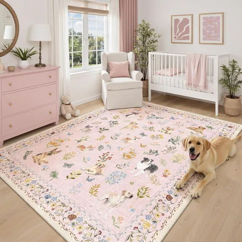 Miniatura 78 de Alfombra de pasillo Soalmost 2'6" x 10' lavable, alfombra antideslizante para cocina, baño, lavandería, alfombras vintage ultra delgadas para Beige