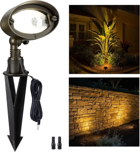 Miniatura 41 de Gardenreet Luz de Inundación de Bajo Voltaje para Exteriores - Luz LED de Lavado de Pared de Latón Sólido 12V, Paisajística de Cableado Fijo