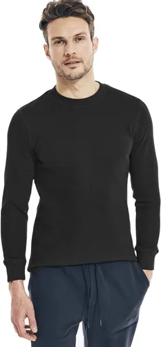 Miniatura 2 de Nautica Camiseta térmica de manga larga para hombre, cuello redondo, waffle, ropa interior térmica
