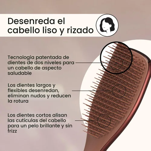 Miniatura 3 de Cepillo Desenredante Tangle Teezer Chrome Ultimate para Cabello Húmedo y Seco, Elimina Nudos y Reduce la Rotura para Tipos de Cabello Liso a Rizado