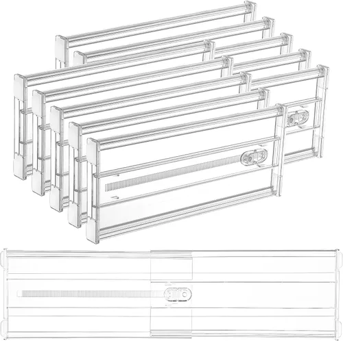 Miniatura 16 de Vtopmart Separadores de cajones de 2.36” con inserciones expandibles, organizador de cajones de cocina ajustable de 12.8"-22.3", separador