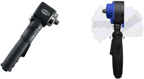 Astro Pneumatic Tool 1832 ONYX Llave de impacto nano angular de 1/2 pulgada - 415 pies/libra y Astro Tools 1834 1/2" Nano Flex Head Angle Impact