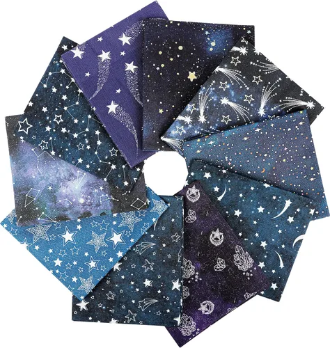Miniatura 10 de Craftido -25 Opciones- Paquetes de Tela 100% Algodón para Quilting 10pcs Fat Quarters 18"x21"-Peso Medio 5.2 oz- Algodón Suave para Acolchado, Tie