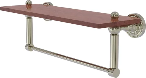 Miniatura 44 de Allied Brass DT-1TB-16-IRW Dottingham Collection - Toallero integrado de madera IPE de 16 pulgadas, color bronce antiguo