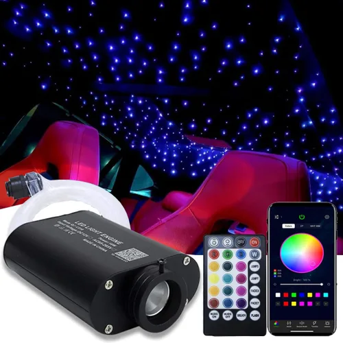Miniatura 12 de AMKI Luces de fibra óptica de 16 W, kit de luz de techo Starlight con aplicación/control remoto, modo activado por sonido para decoración