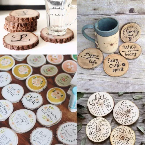 Miniatura 4 de 20 tablas de madera natural sin terminar de 3.5 a 4 pulgadas; piezas de madera artesanal en círculos; adornos de Navidad rústicos, decoración