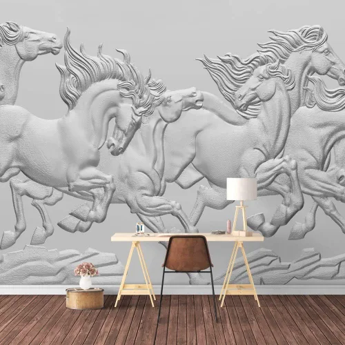 Miniatura 19 de Signford. - Mural de pared, diseño de mundo de nieve, tapiz removible, adhesivos de pared para dormitorio, sala de estar.