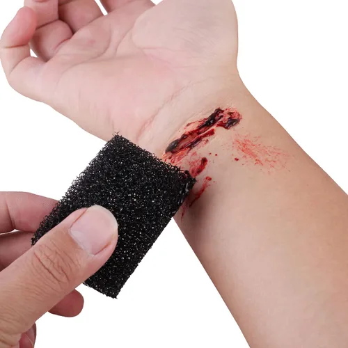 Miniatura 5 de MEICOLY Sangre Coagulada de Halloween de Calidad Actualizada, 30g/1.06 oz Gel de Sangre Falsa con Esponja de Punteado Negro, para Heridas SFX