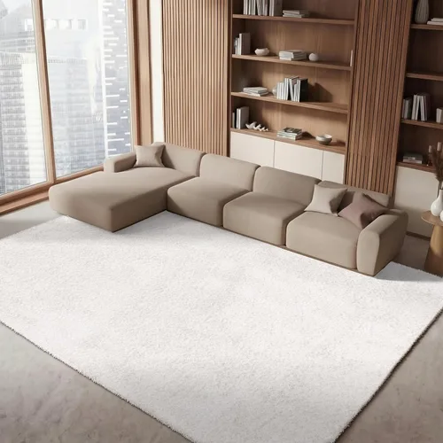 Miniatura 28 de SAFAVIEH Malibu Shag Collection - Alfombra decorativa, 3 x 5 pies, carbón, hecha a mano, sólida, 1.4 pulgadas de grosor, ideal para zonas de alto