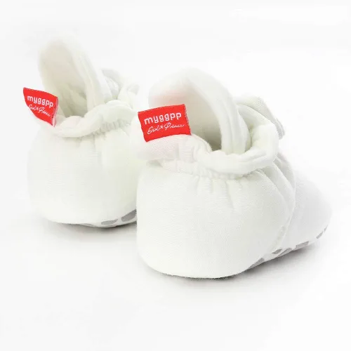 Miniatura 5 de HsdsBebe Unisex Newborn Baby Cotton Booties Non-Slip Sole for Toddler Boys Girls Infant Winter Warm Fleece Cozy Socks Shoes