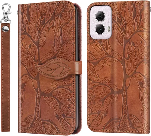 Miniatura 19 de Funda tipo cartera con tapa para Motorola Moto G Stylus 5G 2023, piel sintética, oro rosa, tarjetero y cierre magnético, función atril