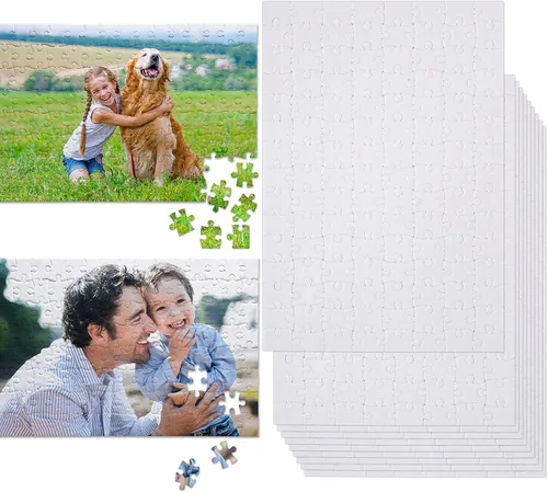 Skylety 3 juegos de rompecabezas de sublimación en blanco a granel 120 piezas A4 rompecabezas DIY transferencia térmica rompecabezas personalizado